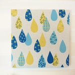 北欧しずく（オフホワイト）のファブリックパネル