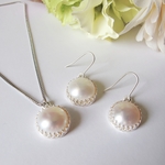 ☆★マザーオブパール★☆ピアス(イヤリング)&ネックレスset