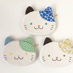 ふんわり☆ねこさん　ミニポーチ♪　花耳さん