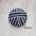 刺繍★クルミボタン★ヘアゴム