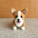 ちびころ お座りコーギーちゃん 羊毛フェルト