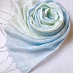 ご予約品＊青磁色×空色＊ 二重紗シルクストール