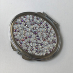 【Swarovski】キラキラ オーバル型コンパクト ミラー 