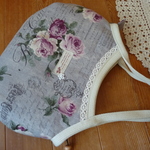 ＜sale＞小ぶりファスナーグラニーバッグ（アンティークバラ・グレー）