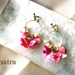 再販♡新作♡chiffonflower＆shell＊orangepink