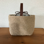 本革持ち手 スクエアワンハンドルバッグ