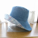 GWも発送*洗えます！上質デニム使用*リバーシブルの帽子③