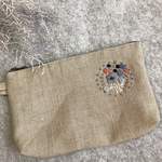 22×14リネン刺繍ポーチ