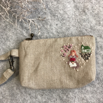 14×9刺繍リネンポーチ アン