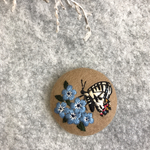 40㎜刺繍ブローチ ギフチョウ