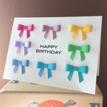 bluelotus様専用　ミニリボンのハッピーバースデーカード 誕生日カード