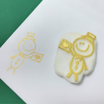 宛名 スマイル   消しゴムはんこ