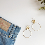 ハワイアンフラワー×フープピアス