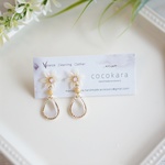 クレマチスの雫ピアス/イヤリング(すみれ)