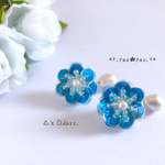 Blue Flower 幸せをよぶ サムシングブルー（イヤリング