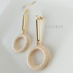 ivory！アイボリーカラーのリングピアス/イヤリング