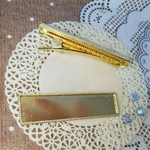 レジン用金具付台座のヘアクリップ2個セット