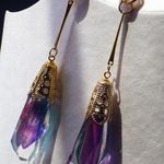 透明綺麗なプリズムを閉じ込めたような結晶♪（金具変更可）