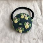 lemon 刺繍ヘアゴム  ブローチへ変更可能