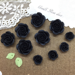 黒 薔薇 パーツ・中より少し大きめ 108