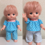 あおくん星柄水色パジャマ