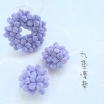 【紫陽花〜紫＊樹脂粘土パーツ】