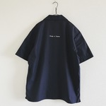 BRIDGE & SEPTUM オープンカラーシャツ L ダークネイビー