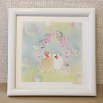 夢の扉【シナモン文鳥と白文鳥】