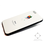 iphone6plusケース（5.5寸用）軽量レザーケースiphoneカバー（ホワイト×ブラック）レインボー