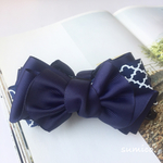 差し色モロッカンのバナナクリップ（ネイビー）