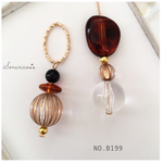   No.B199 オシャレ ⁂ べっ甲×リングの アシンメトリーピアス / イヤリング
