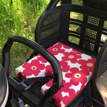 自転車チャイルドシート用 着せ替えクッション⭐️小 ×北欧風花柄