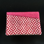 こぎん刺しのカードケース  ピンク