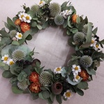 lovage  ユーカリと花かんざしのドライフラワーリース