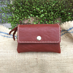 革の財布/手作りのレザー財布/茶色の小さな財布/ミルフィーユ/ブラウン752