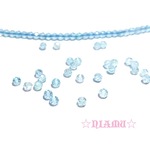 【天然石ラウンドカット】スカイブルートパーズAAA　３mm　10粒　ハンドメイド素材