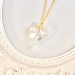 Swarovski  クリスタルハートのロングネックレス