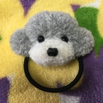 roseaminrio様専用　毛糸のぽんぽん・トイプードルヘアゴム（シルバー・Sサイズ）