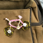 自転車のブローチ(水引細工)