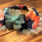 犬・猫29～31　cocoちゃんフリルチョーカーNEO　夏祭り・花・浴衣・姫・可愛い