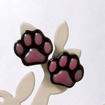 肉球ピアス(イヤリング)黒猫Ver.