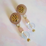 Vintage earrings baby pink