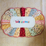 パッチワーク☆玄関マット☆Welcome ☆