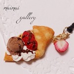 いちごチョコアイスクレープ❤イヤホンジャック スイーツデコ