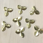 GOLD FLOWER CLOVER LEAF CHARM PARTS