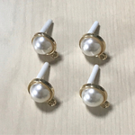 GOLD PEARL ROUND PIERCE  PARTS