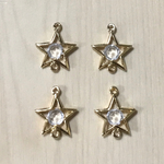GOLD CLEAR STAR CONNECTOR BEADS PARTS