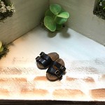 ドール用２ベルトサンダル・黒