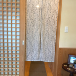 夏のれん小花柄  着物リメイクロング丈 