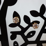 シンプル グラス クリスタル ピアス